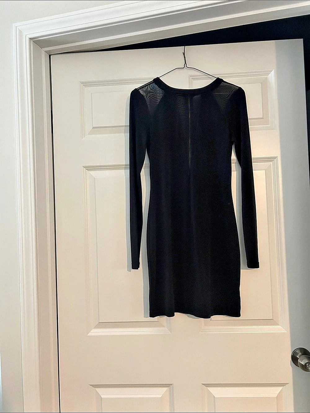Black Long Sleeve Mini Dress